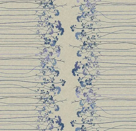 Forbo Flotex Vision Floral Elder Border Blueberry 254203