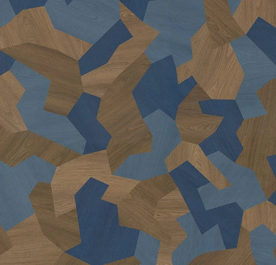 Forbo Sarlon 15dB Blue Shaped Wood 98507T4315 acoustic sheet vinyl