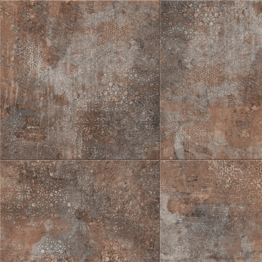 Rusted Stencil Concrete - Polyflor Expona Design LVT swatch