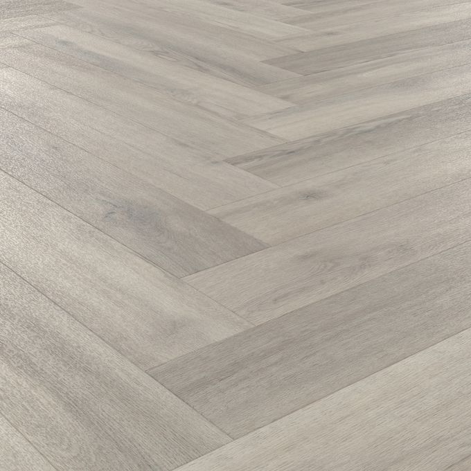 Polyflor Camaro Rigid Core Westchester Oak RPQ4141 herringbone flooring, angled view