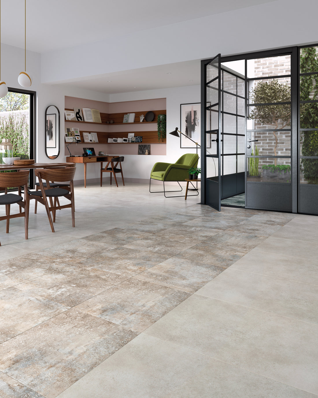 Wet Cement - Polyflor Expona Design room setting