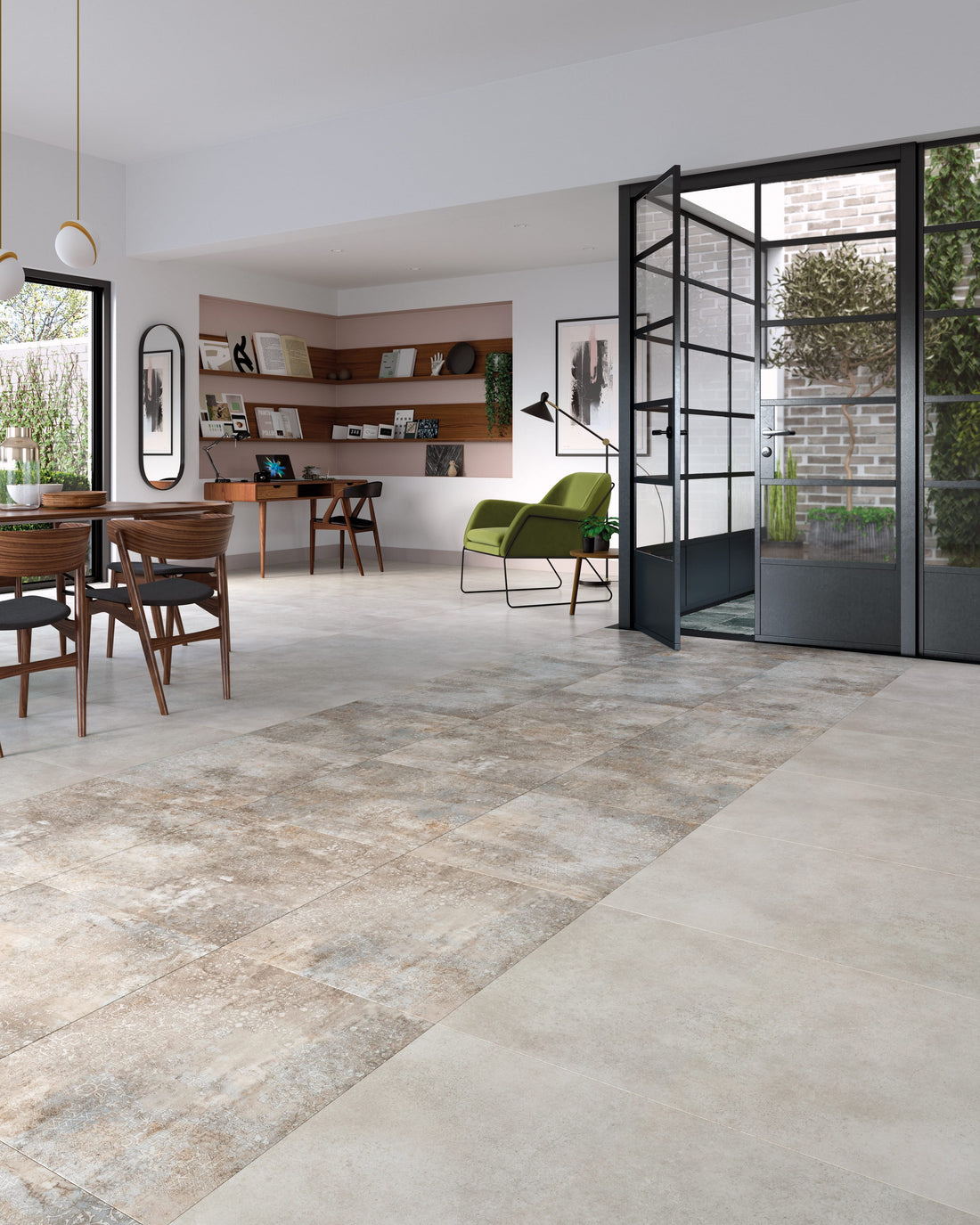 Wet Cement - Polyflor Expona Design room setting