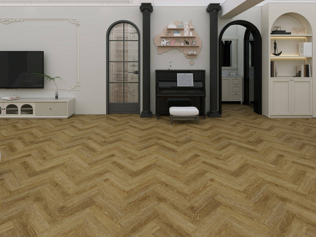 Hayfield Oak Grande Parquet herringbone LVT 2.5mm 0.7mm wear light wood sample