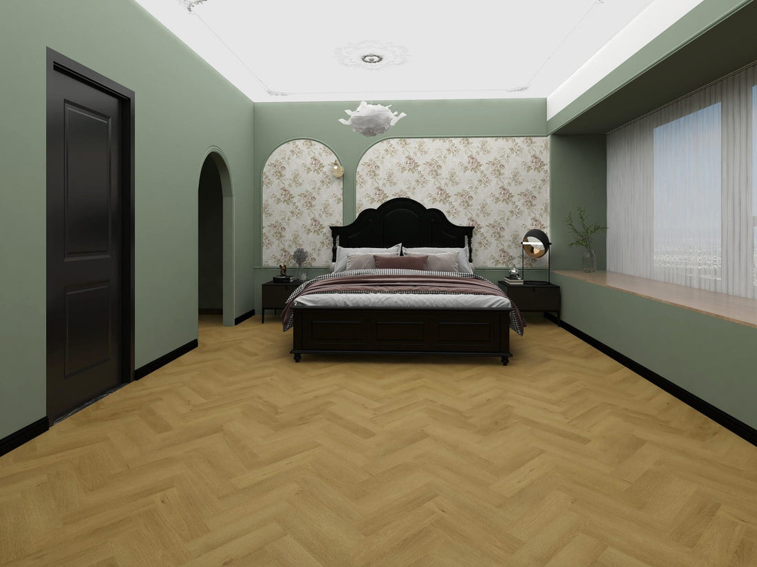 Natural Oak Grande Parquet herringbone LVT 2.5mm 0.7mm wear honey wood sample