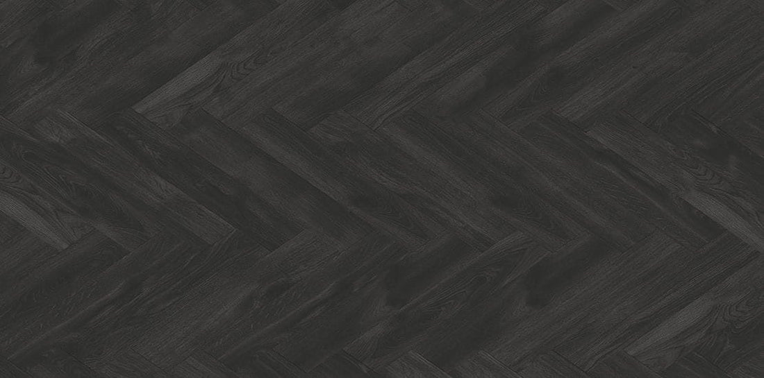 Furlong Manor Oak Black Laminate Herringbone 131x643mm