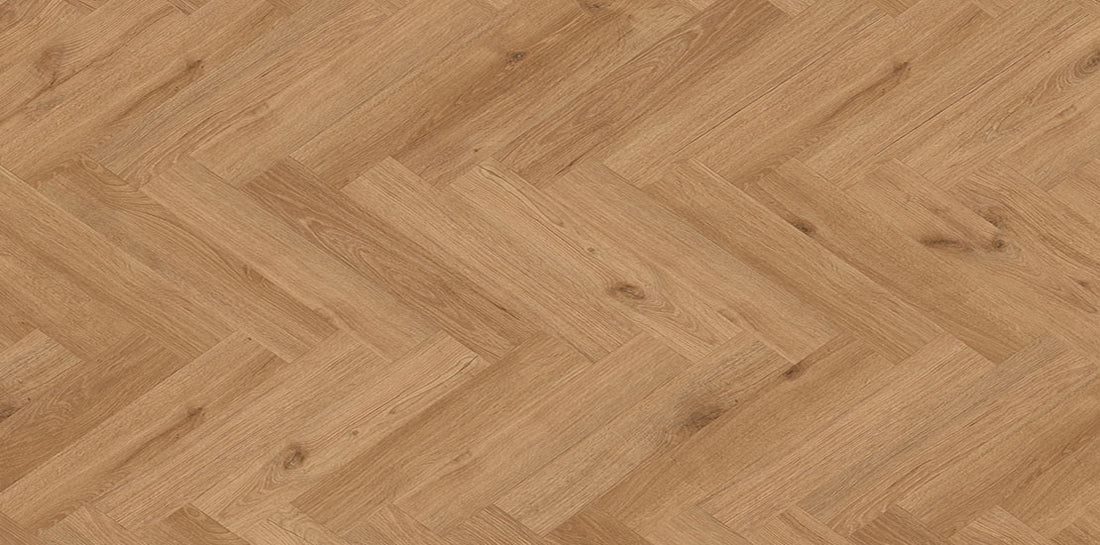 Furlong Manor Oak Light Brown Laminate Herringbone 131x643mm