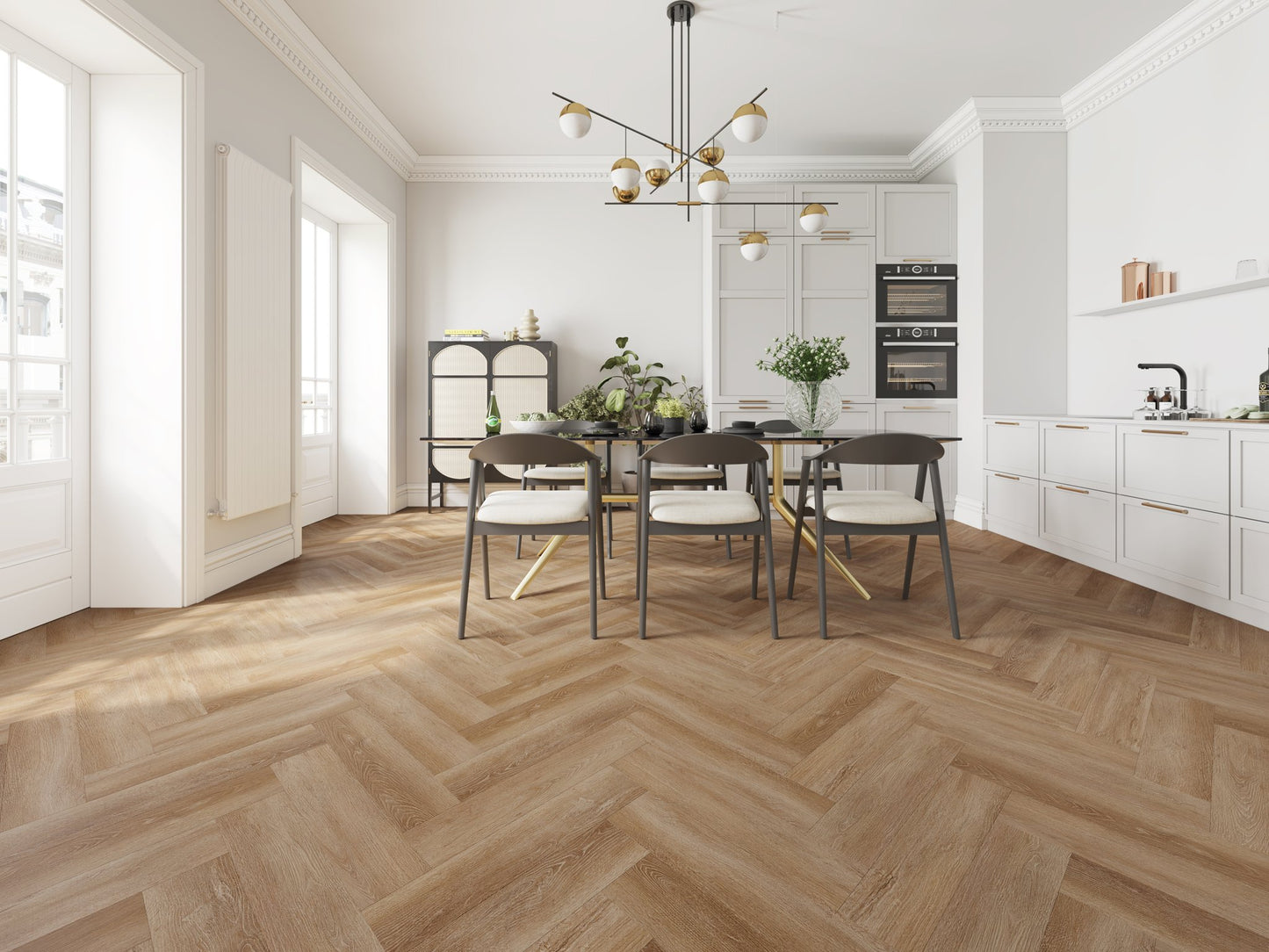 Ash Brown Herringbone LVT 2.5mm 0.55mm Dry-Back Parquet | Attraction