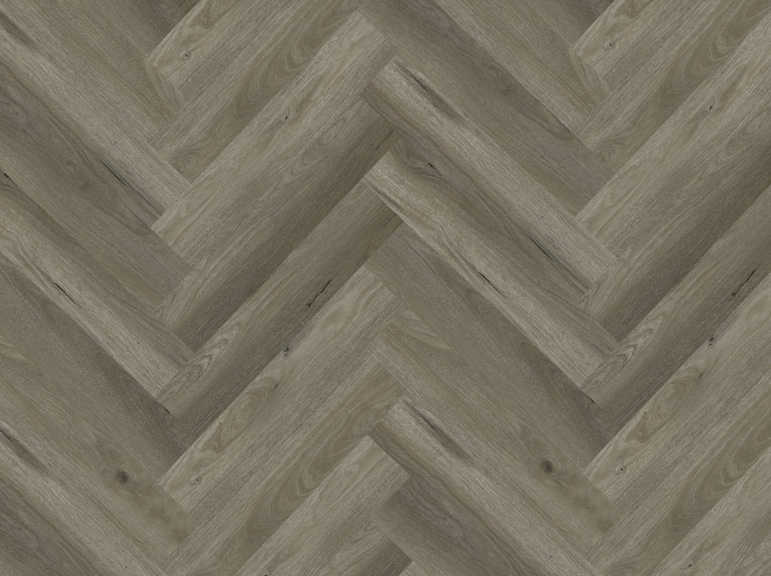 French Grey Herringbone LVT 2.5mm 0.55mm Dry-Back Parquet | Attraction