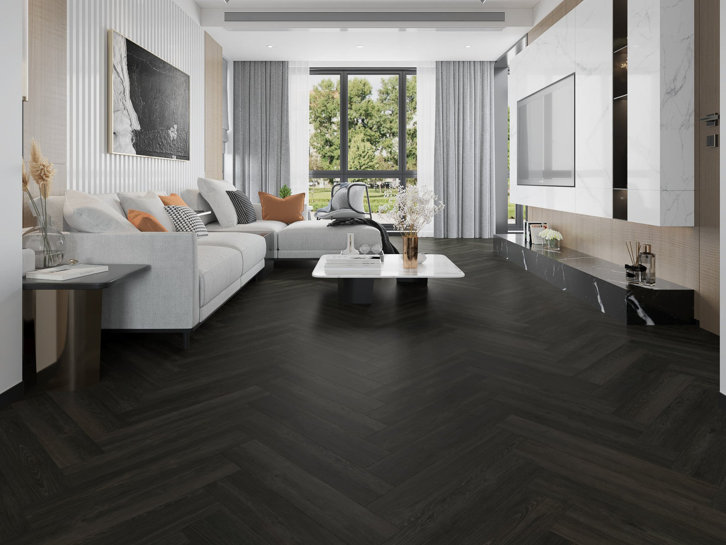 Antigua Charcoal Oak SPC Click Flooring 5.2mm Waterproof Vinyl Plank | Attraction SPC
