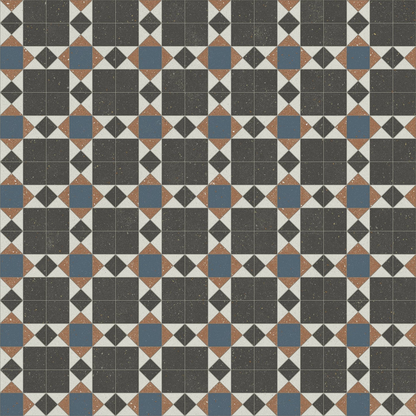 Polyflor Architex PUR Parlour Tile 3414 commercial vinyl sheet