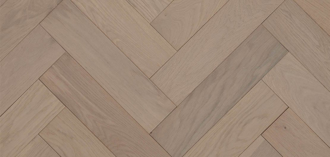 Furlong Herringbone Scandic White Engineered Oak 100x400mm