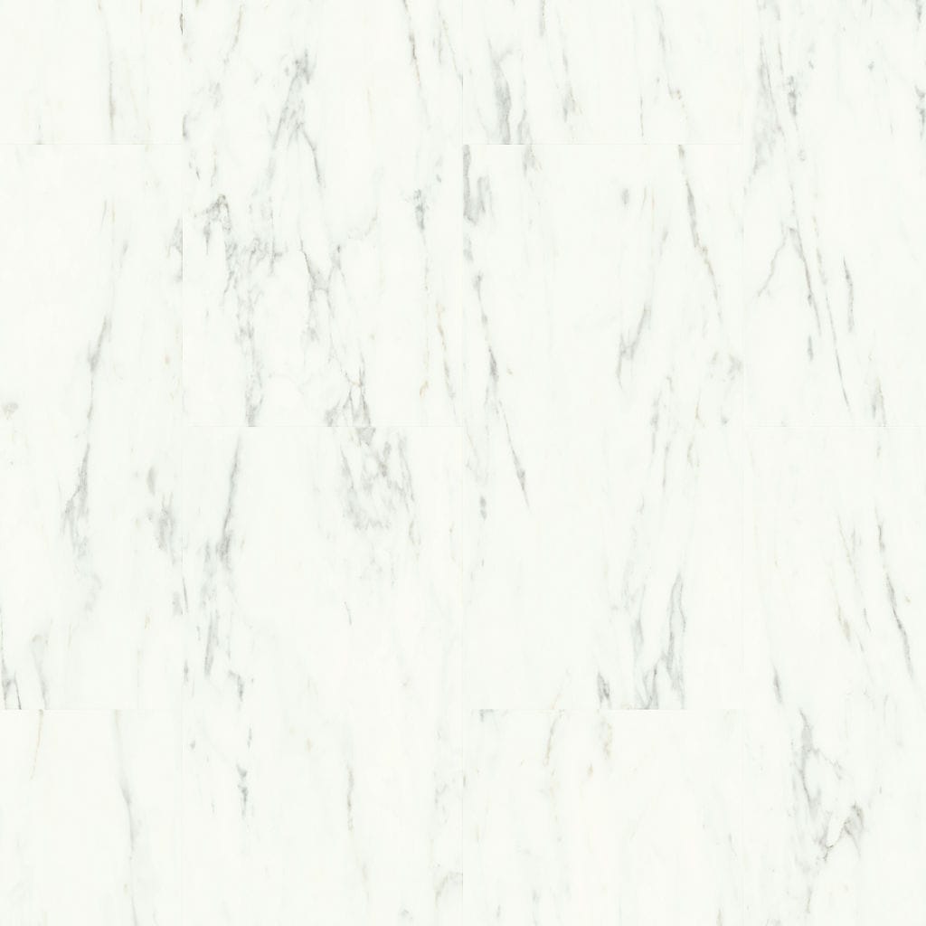 Quickstep Oro Marble Carrara White rigid vinyl tile AVSTU40136