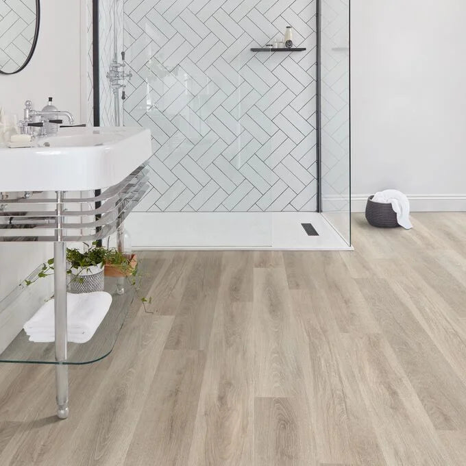 Polyflor Camaro PUR Waterside Oak PLK2256 LVT installed in modern setting