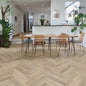Polyflor Camaro Rigid Core Naked Blond Oak Herringbone SPC click LVT sample