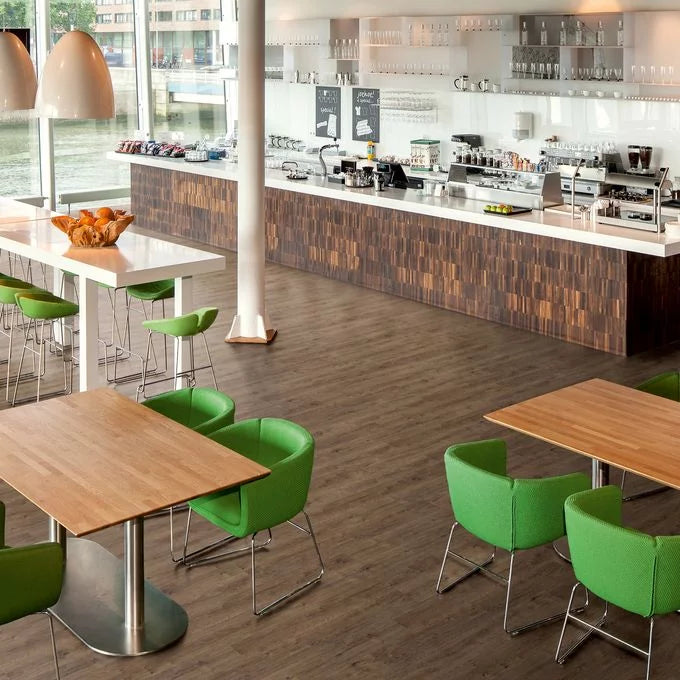 Polyflor Expona Commercial Dark Classic Oak vinyl flooring sample