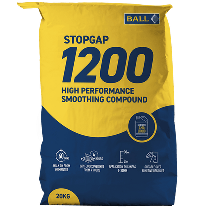 F-Ball Stopgap 1200 Pro Floor Levelling Compound 20kg + 5L
