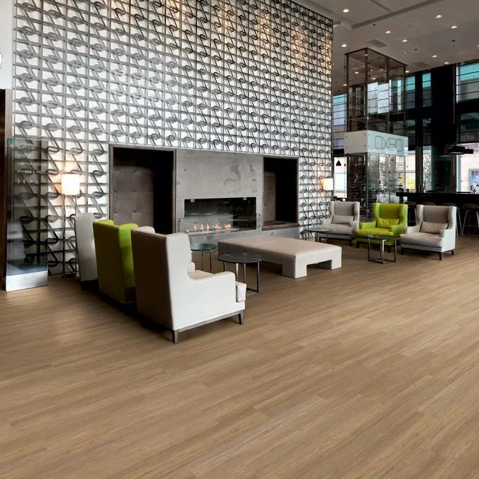 Polyflor Expona Commercial Natural Brushed Oak vinyl flooring