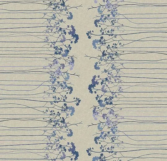 Forbo Flotex Vision Floral Elder Border Blueberry 254203