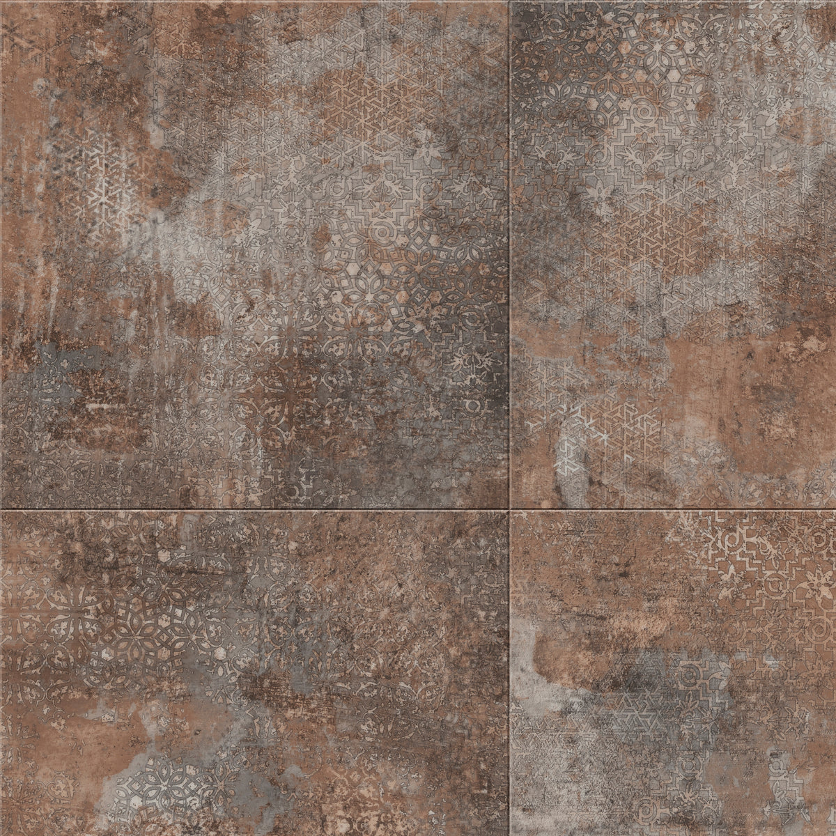 Rusted Stencil Concrete - Polyflor Expona Design LVT swatch