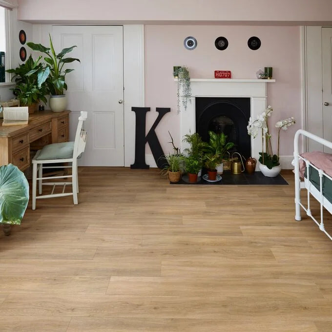 Polyflor Camaro Rigid Core Evergreen Oak SPC click LVT sample