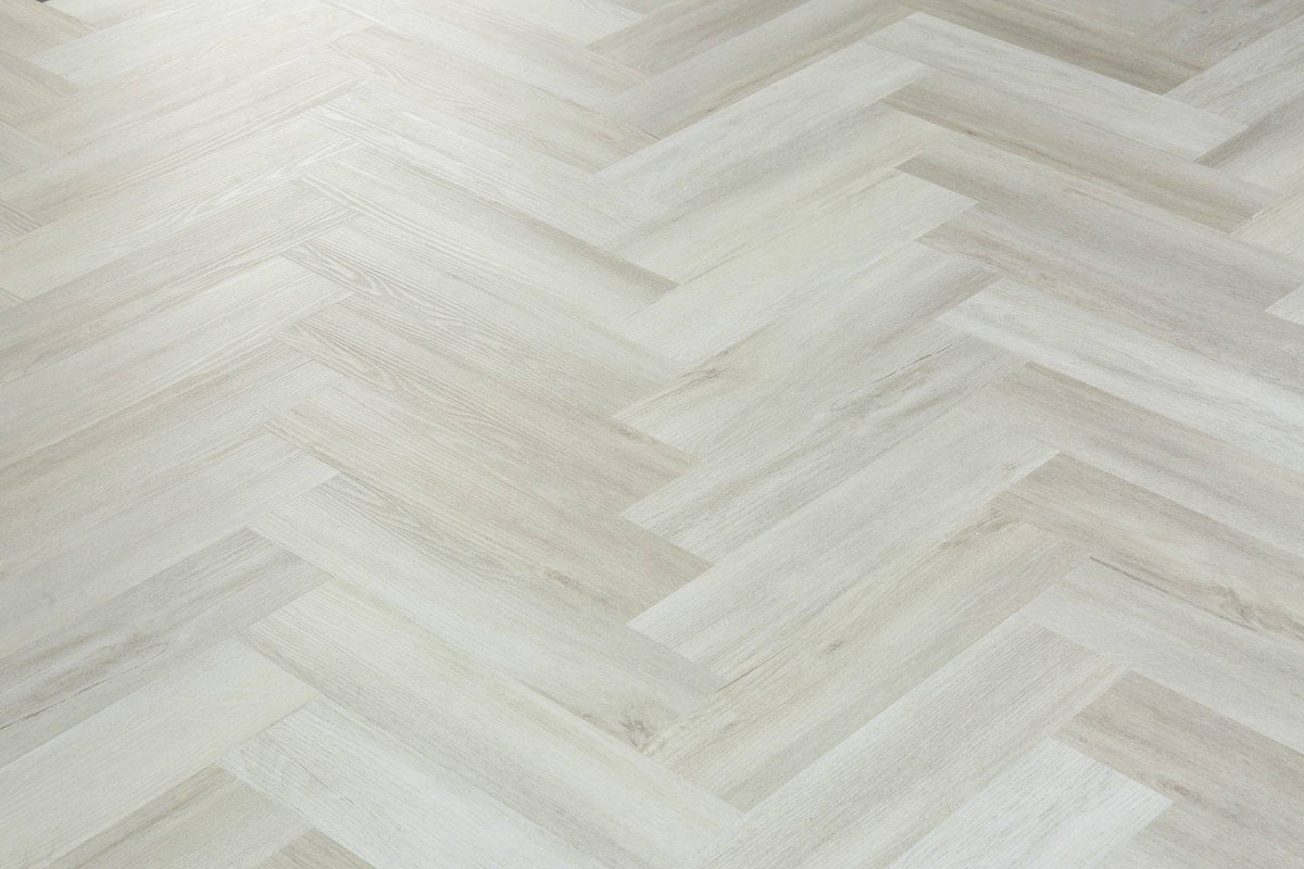 Birch Style Parquet herringbone LVT 2mm glue-down blonde wood-effect sample