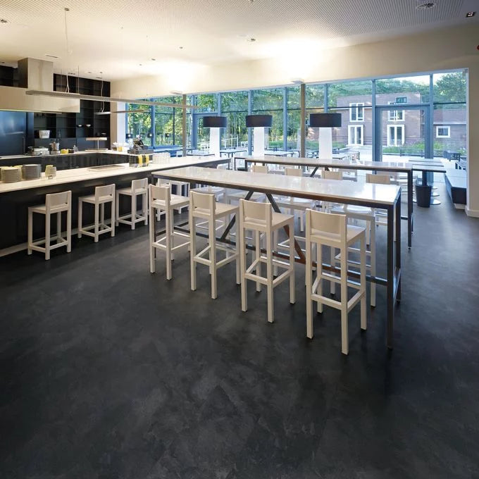 Polyflor Expona Commercial India Ink Slate vinyl flooring sample