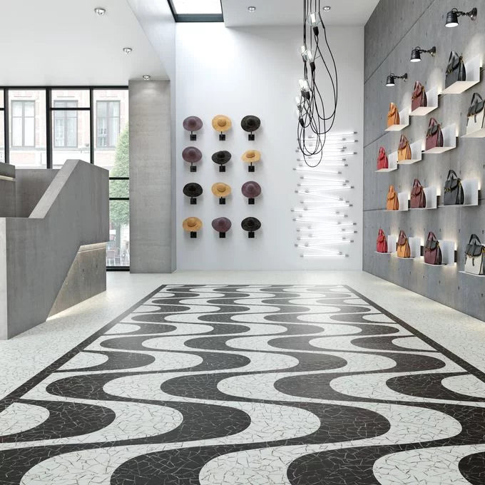 Polyflor Expona Commercial Granite Mosaic vinyl flooring sample