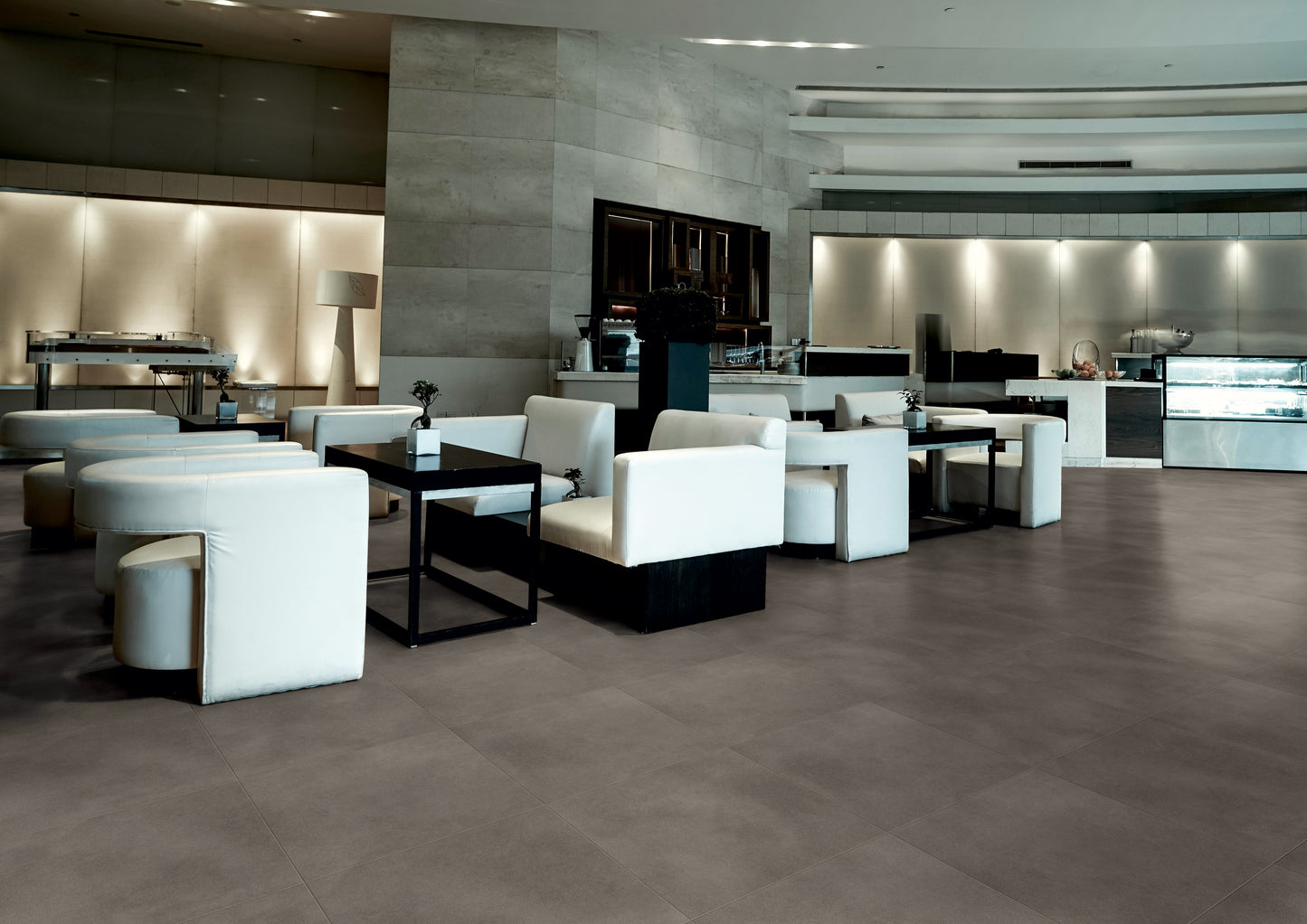 Dark Grey Concrete - Polyflor Expona Simplay room setting