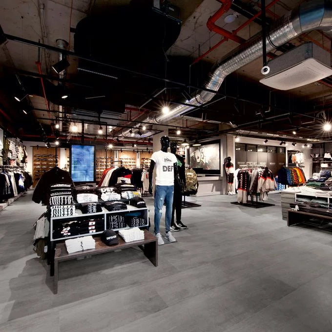 Polyflor Expona Commercial Industrial Steel vinyl flooring