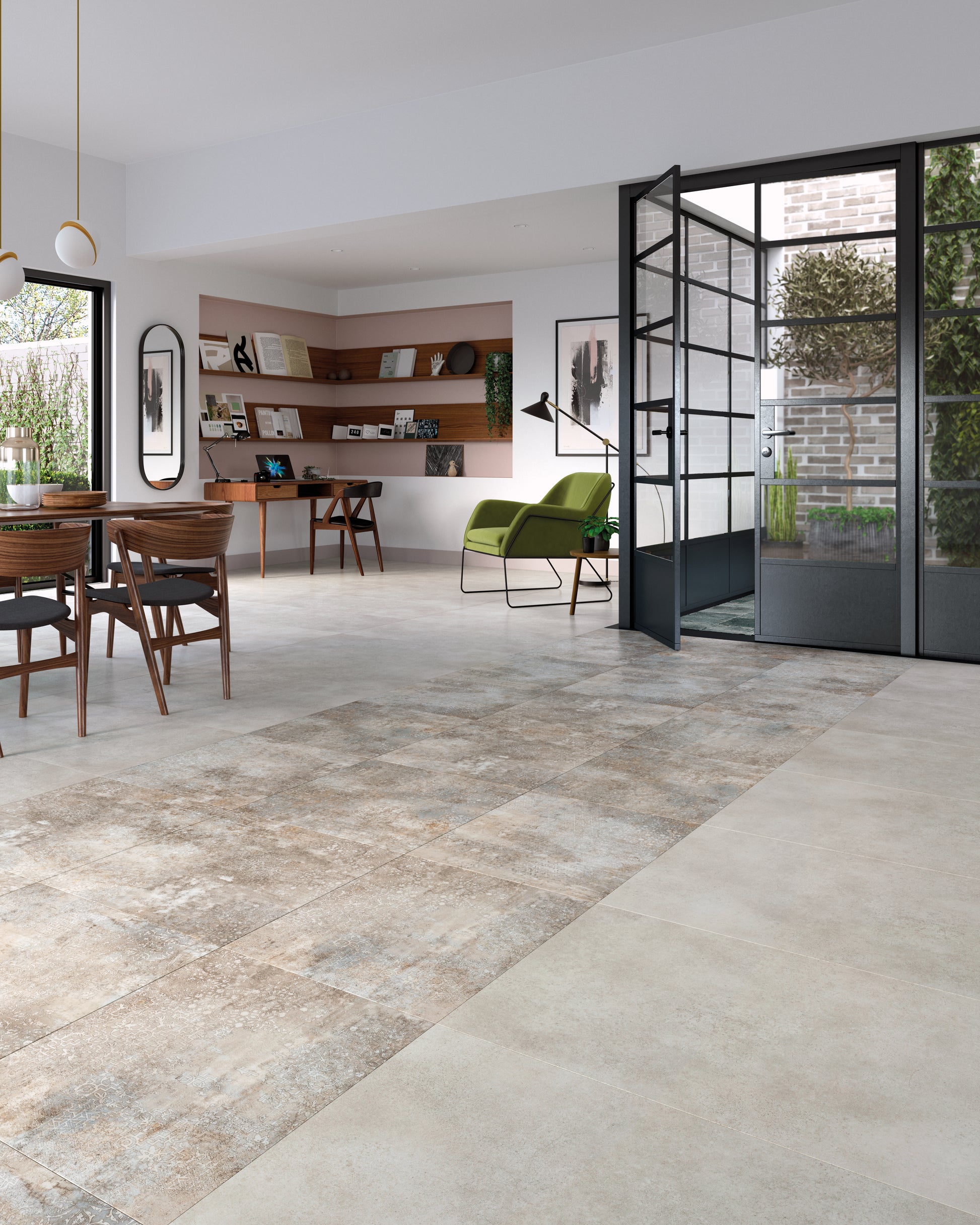 Wet Cement - Polyflor Expona Design room setting