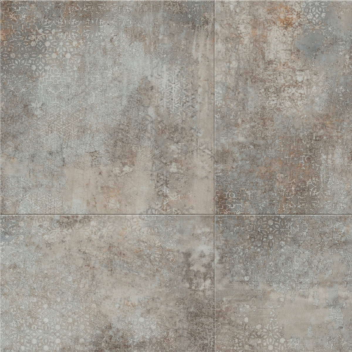 Grey Stencil Concrete - Polyflor Expona Design LVT swatch