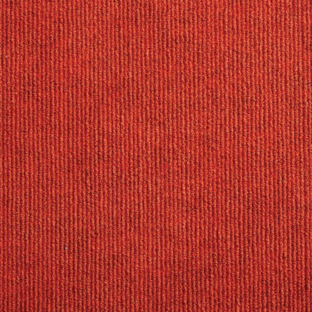 Heckmondwike Broadrib Orange carpet tile sample