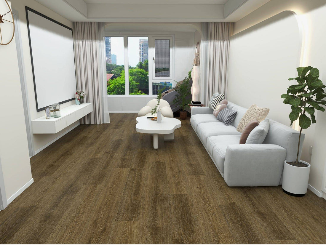 Chapel Oak Grande LVT 2.5mm 0.7mm commercial wear glue-down dark wood sample