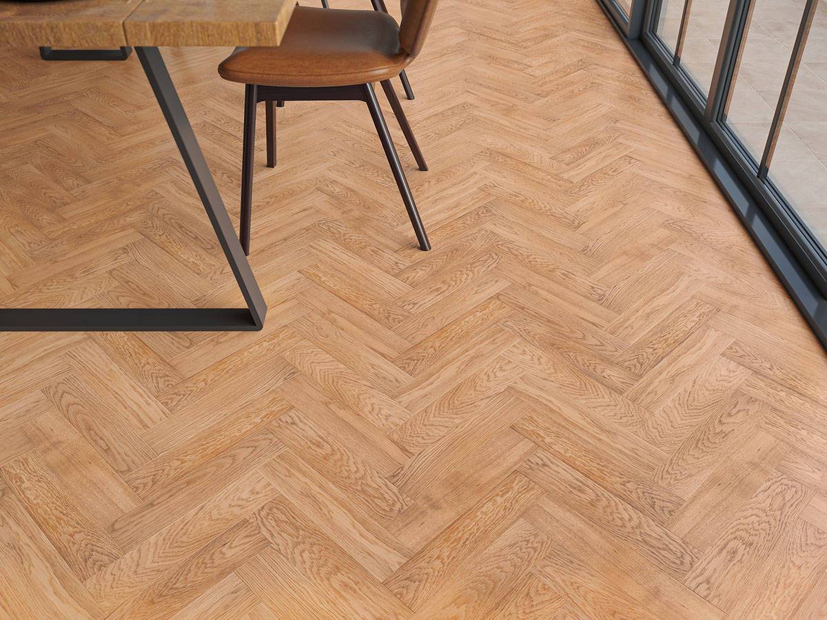 Flooring Wholesale Wood Dean Oak Herringbone Room Image 2