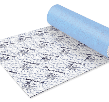Premium flooring underlay selection including acoustic, thermal, and moisture barrier options