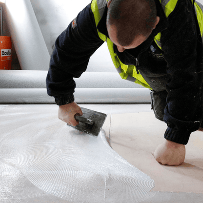 F-Ball Styccobond F73 Plus Heavy Duty Flooring Adhesive application