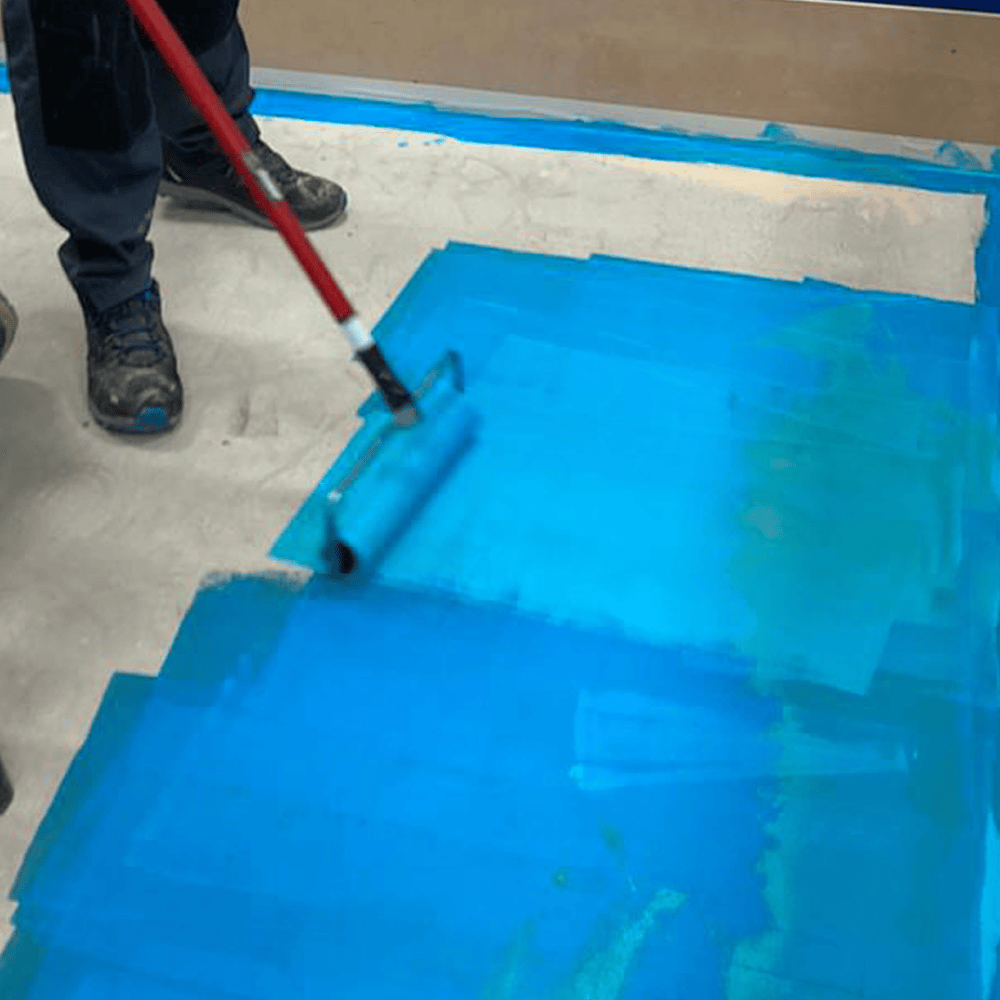 F-Ball Stopgap F78 waterproof surface membrane in use