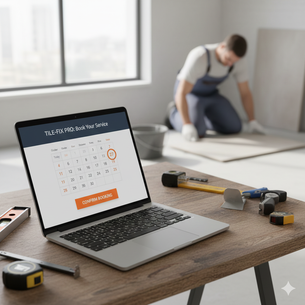 Tile fitting service booking — advance payment, Flooring Wholesale Worthing