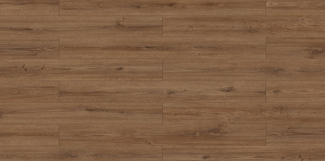 Furlong Uberwood Mid Brown Oak embossed in register, real-wood look La