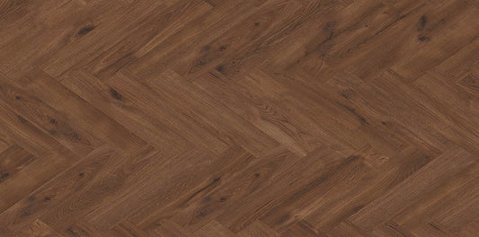 Furlong Manor Oak Chocolate Brown Laminate Herringbone 131x643mm