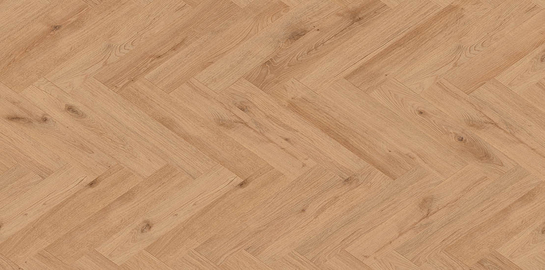 Furlong Manor Oak Light Natural Laminate Herringbone 131x643mm