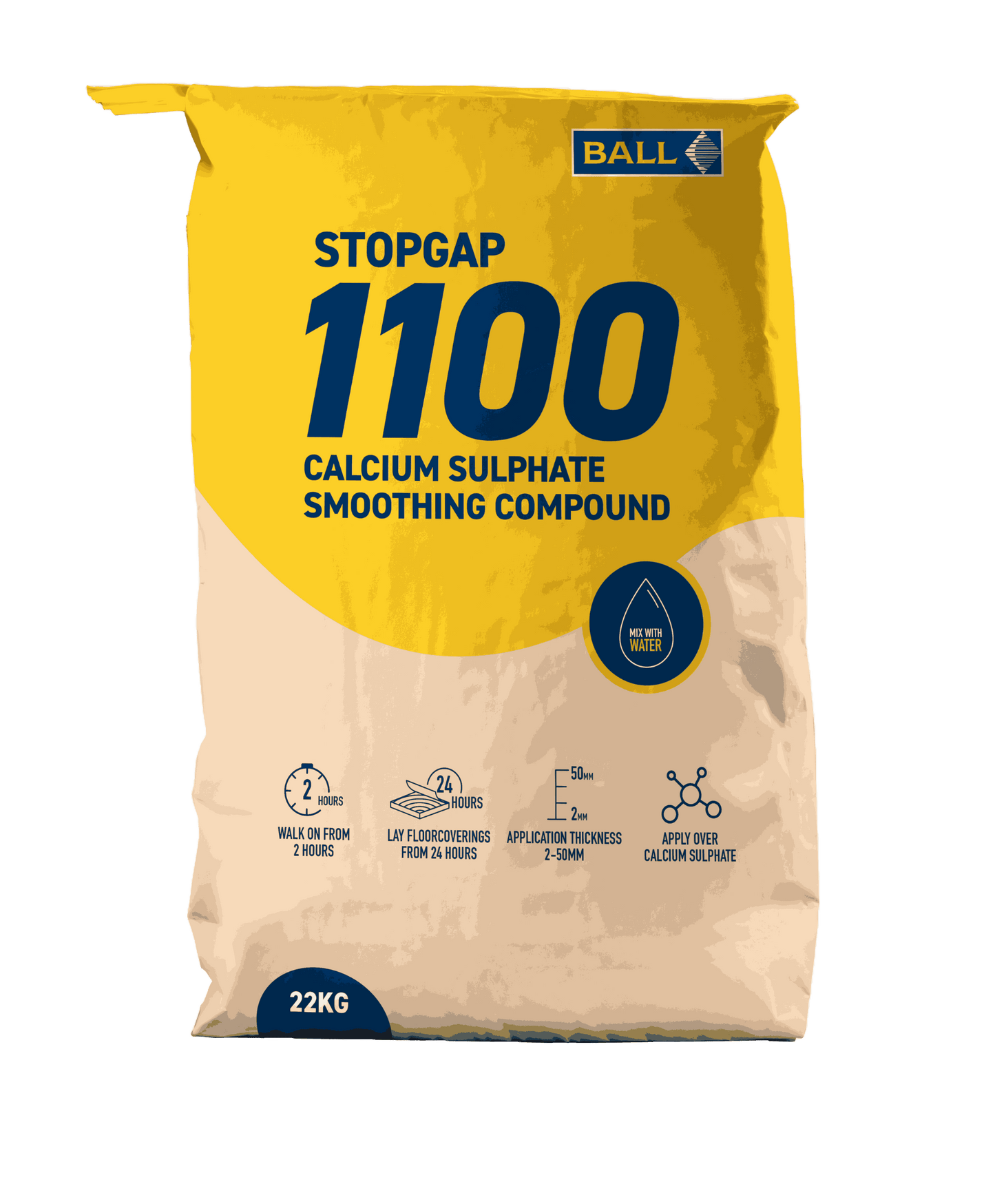 F-Ball Stopgap 1100 Gypsum Levelling Compound 22kg