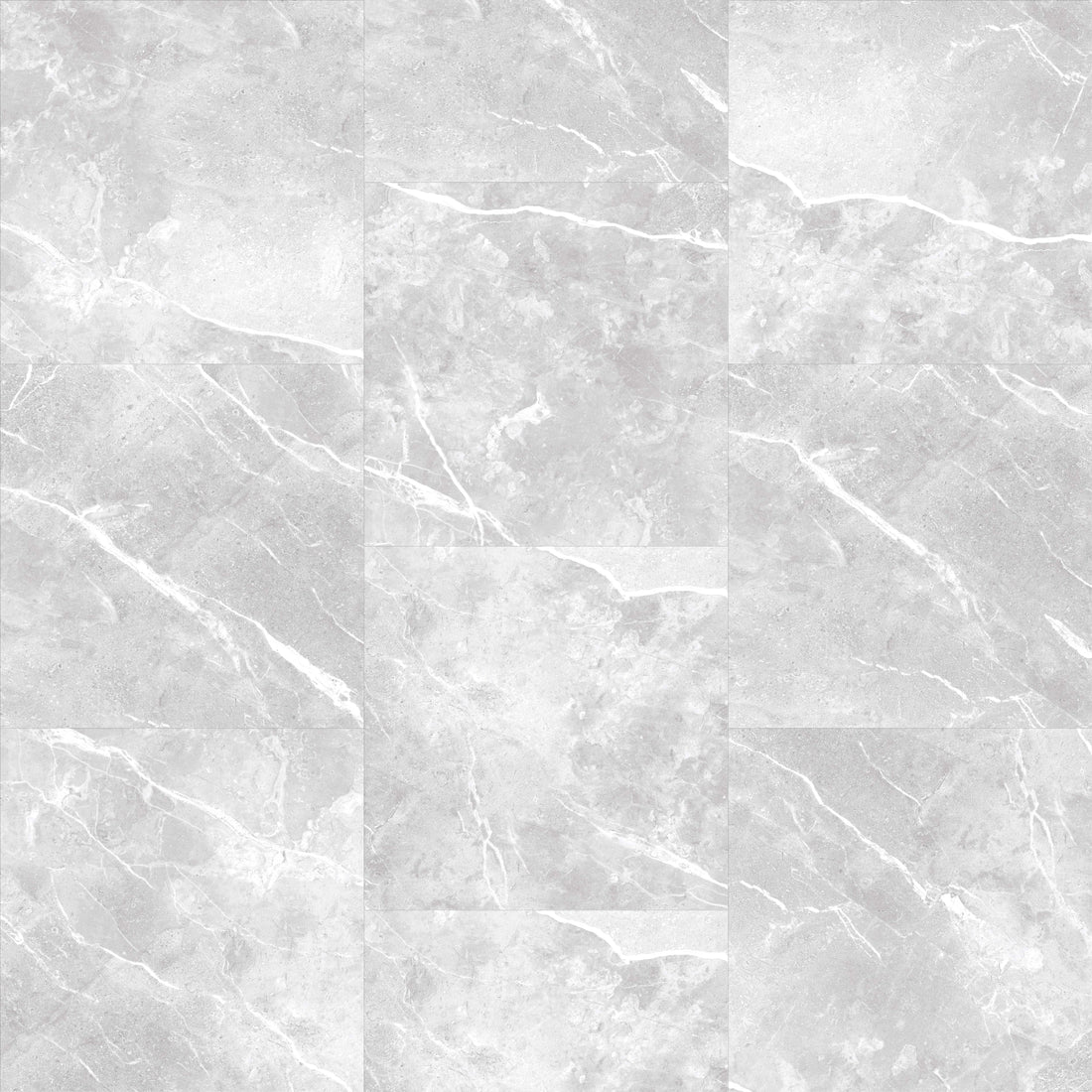 Furlong Aurora Thassos Stone Square Tile LVT Tile 493x493mm