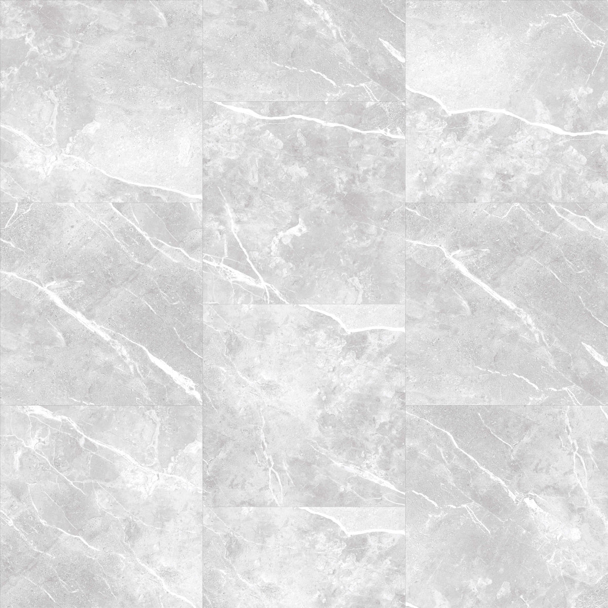 Furlong Aurora Thassos Stone Square Tile LVT Tile 493x493mm