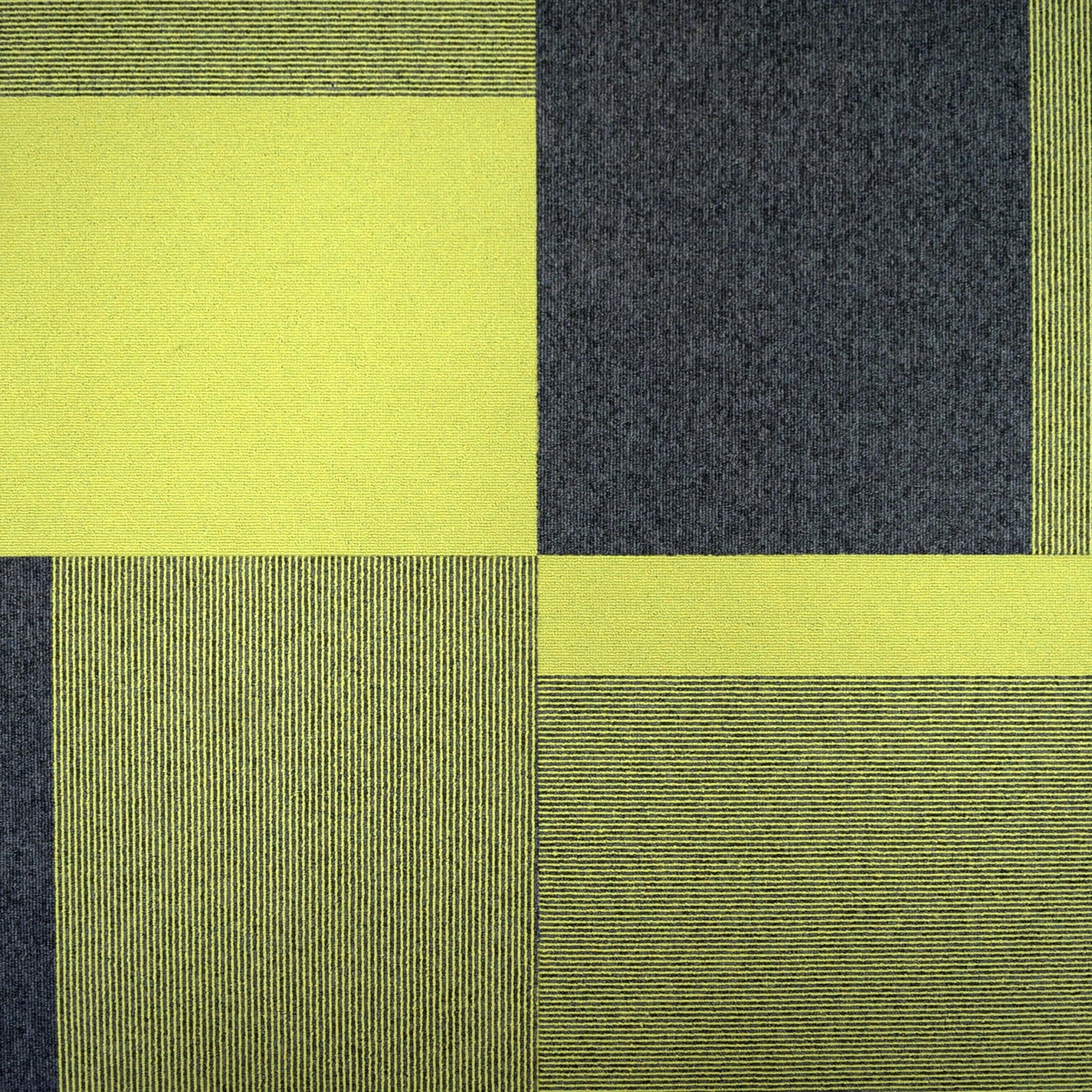 Total Contrast Black Leaf carpet tile
