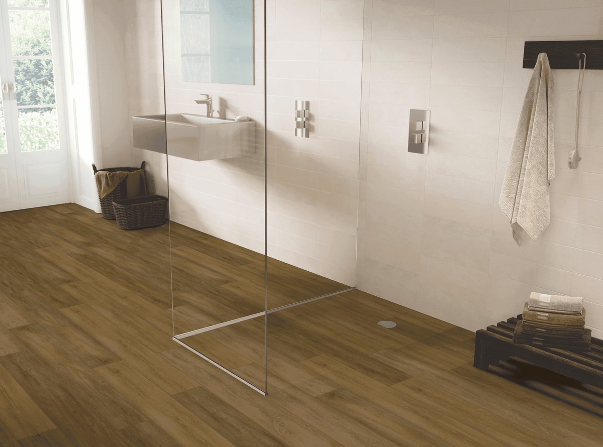 Natural Oak Style LVT 2mm glue-down honey wood-effect vinyl flooring sample