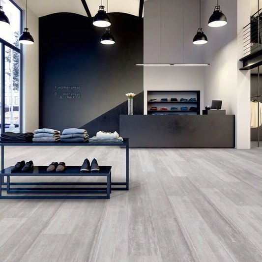 Polyflor Expona Commercial Grey Abstract Vinyl | Trade Prices | Free Samples