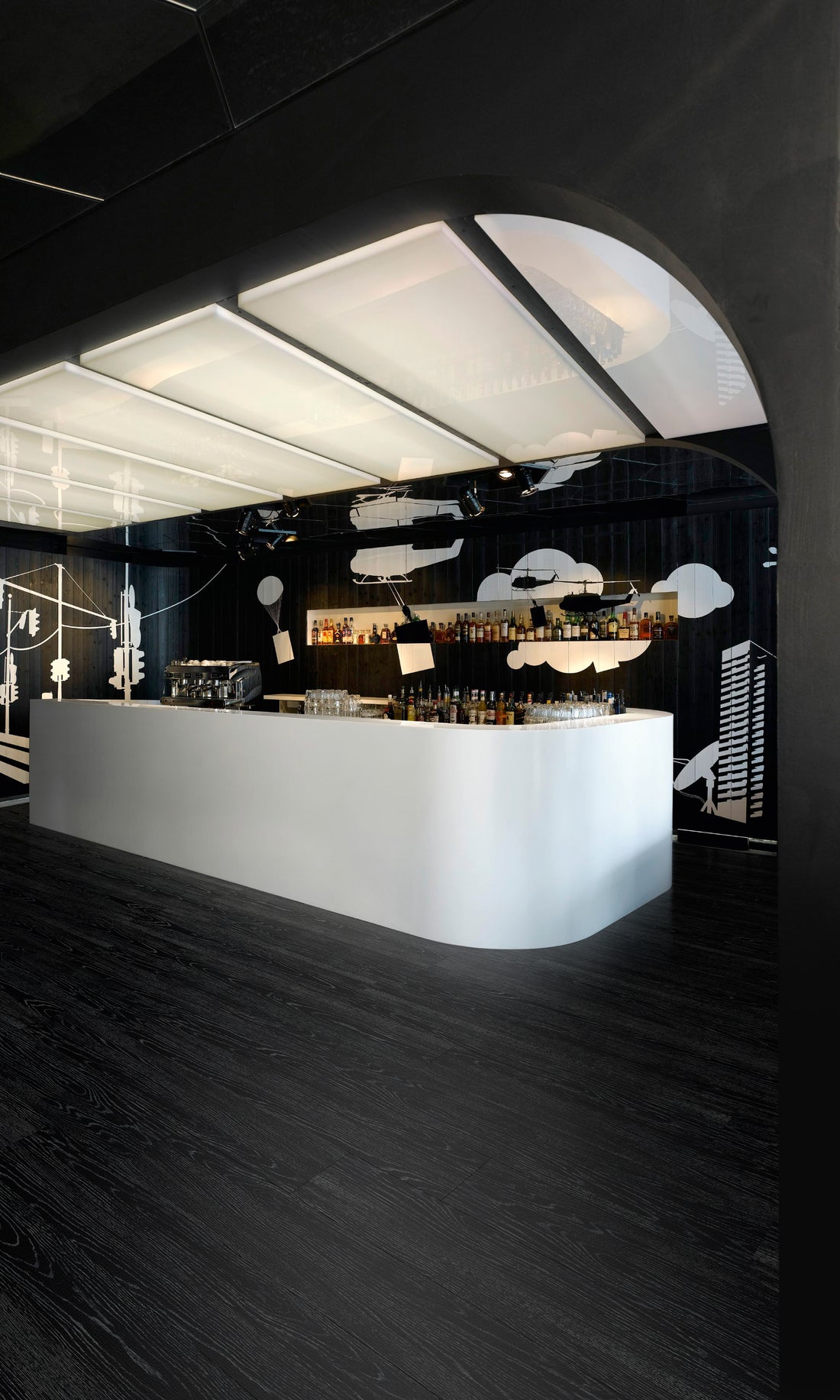 Jet Black Ash - Polyflor Affinity 255 room setting