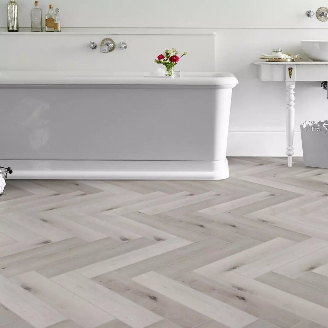 Maple Impression Parquet herringbone LVT 2.5mm 0.55mm wear light wood sample