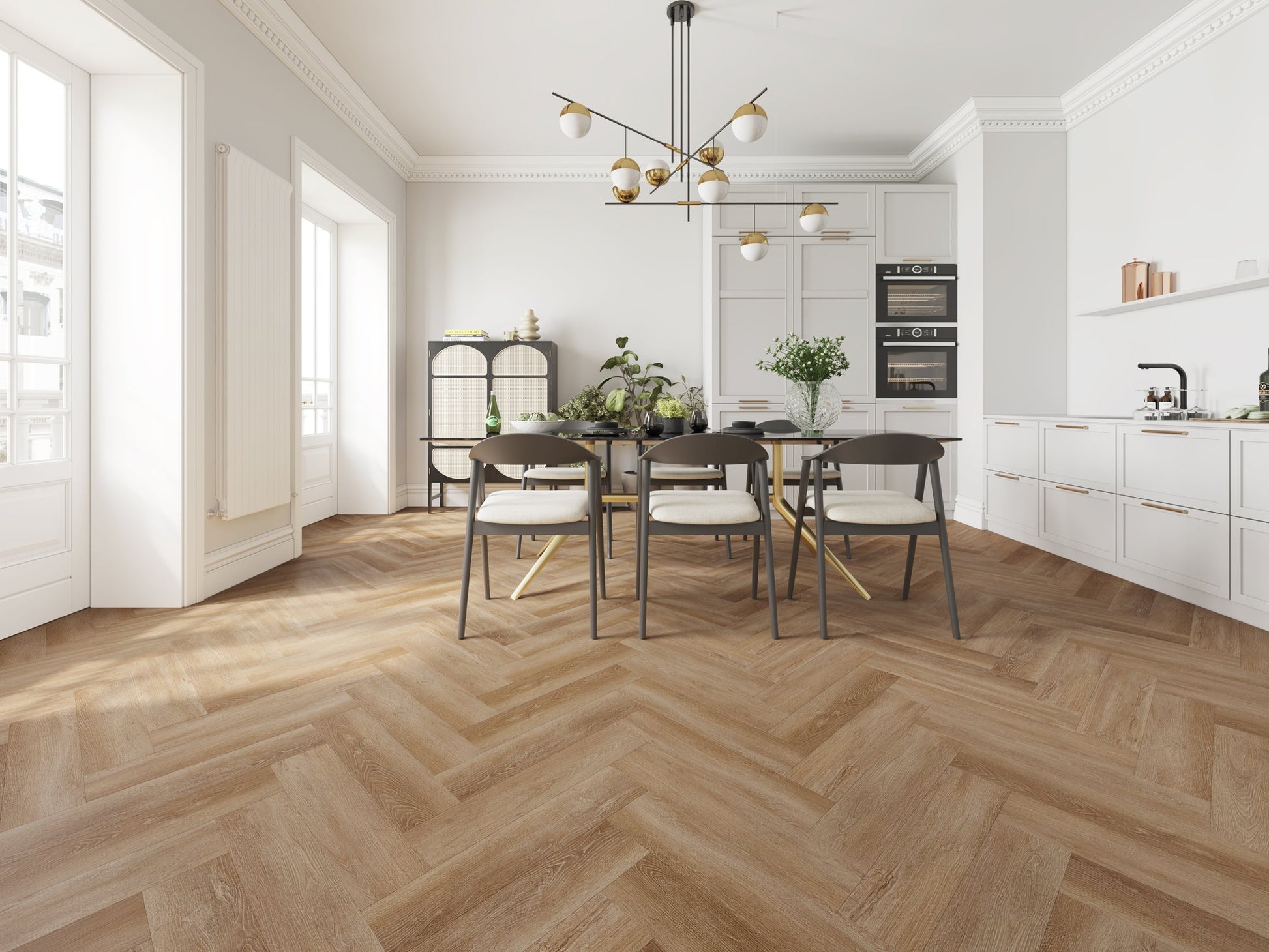 Ash Brown Herringbone LVT 2.5mm 0.55mm Dry-Back Parquet | Attraction